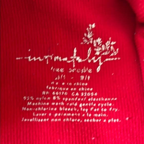 Free People Red Fitted Crop Camisole - Picture 2 of 2